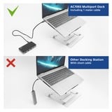 ACT Connectivity USB-C 4K MST dockingstation Zwart/grijs