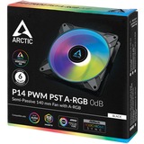 ARCTIC P14 PWM PST A-RGB case fan Zwart, 4-pin PWM