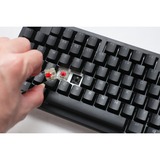 Ducky Zero 6108 Classic Black, gaming toetsenbord Zwart/wit, US lay-out, Cherry MX2A Blue, RGB leds, Double-shot PBT, hot swap, 2.4GHz | Bluetooth | USB-C