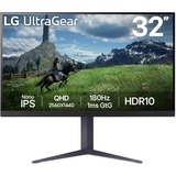 LG UltraGear 32GS85Q-B 31.5" gaming monitor Zwart, 2x HDMI, 1x DisplayPort, USB-A, USB-B, 180 Hz