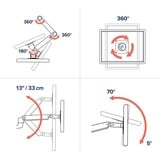 Ergotron LX Desk Monitor Arm monitorarm Zwart (mat)