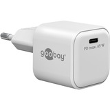 goobay USB-C PD GaN snellader Nano (65 W)  Wit, 1x USB-C, Power Delivery 3.0