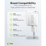 goobay USB-C PD GaN snellader Nano (65 W)  Wit, 1x USB-C, Power Delivery 3.0