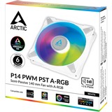 ARCTIC P14 PWM PST A-RGB case fan Wit, 4-pin PWM