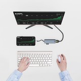 ACT Connectivity USB-C 4K multiport adapter voor 2 HDMI schermen, USB-A datapoort Aluminium