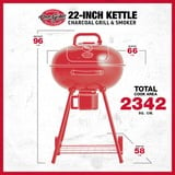 Char-Griller Kettle 57cm houtskoolbarbecue Zwart