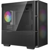 DeepCool CH360 mini tower behuizing Zwart | 1x USB-A | 1x USB-C | RGB | Window