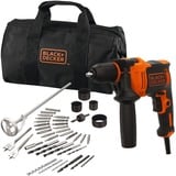 BLACK+DECKER 710W klopboormachine BEH710SA40-QS Oranje/zwart, Incl. 40 accessoires in softbag