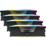 Corsair 96 GB DDR5-6000 Quad-Kit werkgeheugen Zwart, CMH96GX5M4B6000C30, Vengeance RGB, XMP