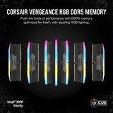 Corsair 96 GB DDR5-6000 Quad-Kit werkgeheugen Zwart, CMH96GX5M4B6000C30, Vengeance RGB, XMP