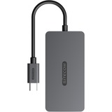 Sitecom USB-C naar 2x USB-A + 2x USB-C 10 Gbps usb-hub Grijs