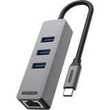 Sitecom USB-C naar Ethernet + 3x USB dockingstation Grijs