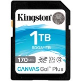 Kingston Canvas Go! Plus SDXC 1 TB geheugenkaart Zwart, UHS-I U3, Class 10