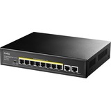 Cudy 8-GbE PoE+ Switch with 2 Uplink GbE Zwart