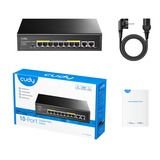 Cudy 8-GbE PoE+ Switch with 2 Uplink GbE Zwart