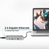 ACT Connectivity USB-C 4K / 8K 60Hz dockingstation Grijs