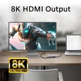 ACT Connectivity USB-C 4K / 8K 60Hz dockingstation Grijs