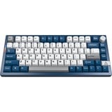 Montech Mkey Pro Freedom, toetsenbord Donkerblauw/wit, US lay-out, Gateron G Pro Brown, 75%, Hot-swappable, RGB, Double-Shot PBT, USB-C / 2.4 GHz / Bluetooth 5.2