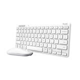 Trust Lyra Multi-Device Wireless Keyboard & Mouse, desktopset Wit, US lay-out, Scissor switches, 800 - 1.600 dpi, 2,4 GHz USB, Bluetooth, 65%