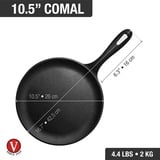 Victoria Bakpan Comal 26 cm grillplaat Zwart (mat)