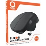 Qware Luton Draadloze Muis Zwart, 1600 DPI