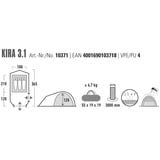 High Peak Kira 3.1 tent Donkergroen/grijs, Climate Protection 80