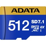 ADATA Premier Extreme microSDXC 512 GB geheugenkaart Blauw/geel, UHS-I U3, Class 10, V30