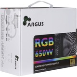 Inter-Tech Argus RGB-650W CM II voeding  Zwart, 2x PCIe, kabelmanagement