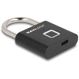 Navilock Padlock with fingerprint hangslot Zwart