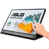 ASUS ZenScreen MB16AMTR 15.6" touchscreen monitor Zwart, Mini HDMI, USB-C, Touch