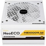 Antec NE1000G M White, 1000W voeding  Wit, 1x 12VHPWR, 4x PCIe, Full Kabel-Management