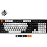 Keychron C2-H2, toetsenbord Zwart/wit, US lay-out, Gateron Blue, RGB leds, ABS keycaps