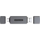 Sitecom USB-A + USB-C Stick kaartlezer (104MB/s) Grijs