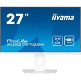 iiyama ProLite XUB2797QSN-W1 27" monitor Wit (mat), HDMI, DisplayPort, USB-C, LAN, Audio