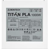 Montech TITAN PLA 1000W voeding  Wit, 2x PCIe, 1x 12VHPWR, Kabelmanagement