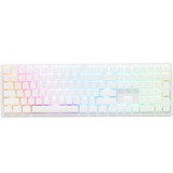 Ducky Zero 6108 Pure White, gaming toetsenbord Wit, US lay-out, Cherry MX2A Brown, RGB leds, Double-shot PBT, hot swap, 2.4GHz | Bluetooth | USB-C