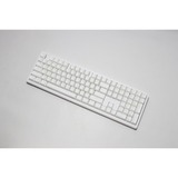 Ducky Zero 6108 Pure White, gaming toetsenbord Wit, US lay-out, Cherry MX2A Brown, RGB leds, Double-shot PBT, hot swap, 2.4GHz | Bluetooth | USB-C