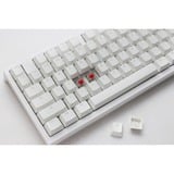 Ducky Zero 6108 Pure White, gaming toetsenbord Wit, US lay-out, Cherry MX2A Brown, RGB leds, Double-shot PBT, hot swap, 2.4GHz | Bluetooth | USB-C