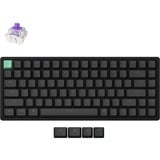 Keychron K2 HE-J1 Standard version, toetsenbord Zwart, US lay-out, Gateron Double-Rail Magnetic Nebula, 75%, RGB, OSA double-shot PBT, hot swap, 2.4GHz | Bluetooth 5.2 | USB-C