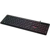 Qware Kingston bedraad toetsenbord Zwart, EU lay-out (QWERTY), Membraan, RGB led, Chocolate keycap