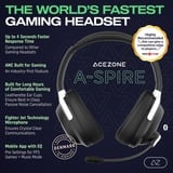 AceZone A-Spire ANC  over-ear gaming headset Zwart/zilver, PC, PS4, PS5, Xbox Series X|S, Switch, Mobile