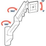 Ergotron HX Wall Mount Monitor Arm monitorarm Wit