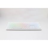 Ducky Zero 6108 Pure White, gaming toetsenbord Wit, US lay-out, Cherry MX2A Red, RGB leds, Double-shot PBT, hot swap, 2.4GHz | Bluetooth | USB-C