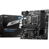 MSI PRO B760M-P socket 1700 moederbord Zwart, RAID, Gb-LAN, Sound, µATX