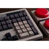 8BitDo Retro Mechanical Keyboard N Edition, gaming toetsenbord Grijs/donkerrood, US lay-out, Kailh Box White, Bluetooth Low Energy, Wireless 2.4G, USB