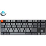 Keychron K8-E2, toetsenbord Grijs/grijs, US lay-out, RGB leds, TKL, ABS keycaps, Bluetooth