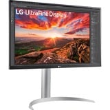 LG UltraFine 27UP850K-W 27" 4K UHD monitor Zilver/zwart, 2x HDMI, DisplayPort, 2x USB-A, USB-C