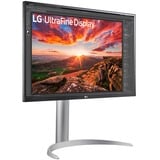 LG UltraFine 27UP850K-W 27" 4K UHD monitor Zilver/zwart, 2x HDMI, DisplayPort, 2x USB-A, USB-C