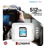 Kingston Canvas Go! Plus SDXC 512 GB geheugenkaart Zwart, UHS-I U3, Class 10