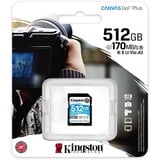 Kingston Canvas Go! Plus SDXC 512 GB geheugenkaart Zwart, UHS-I U3, Class 10, A2